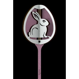 3D Stecker Hase lila
