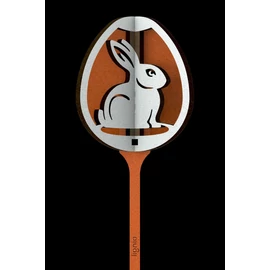 3D Stecker Hase orange