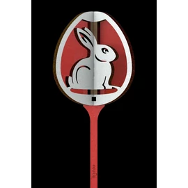 3D Stecker Hase rot