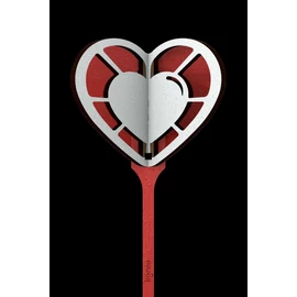 3D Stecker Herz rot