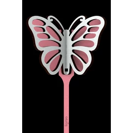 3D Stecker Schmetterling rosa
