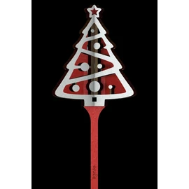 3D Stecker Weihnachtsbaum rot