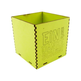 Holzbox 8 cm apfelgrün "Ein kleines Dankeschön"