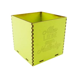 Holzbox 8 cm apfelgrün "Alles Liebe zum Muttertag"