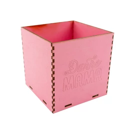 Holzbox 8 cm rosa "Danke Mama"