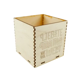Holzbox 8 cm natur "Liebste Mama auf der Welt"