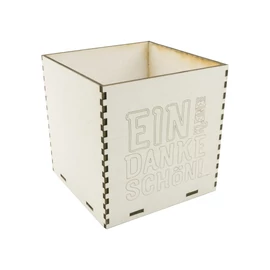 Holzbox 8 cm weiß "Ein kleines Dankeschön"
