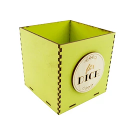 Holzbox 10 cm apfelgrün "Für Dich"