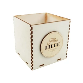Holzbox 10 cm weiß "Alles Liebe"