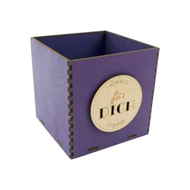 Holzbox 10 cm dunkellila "Für Dich"