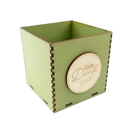 Holzbox 10 cm minze "Vielen Dank"