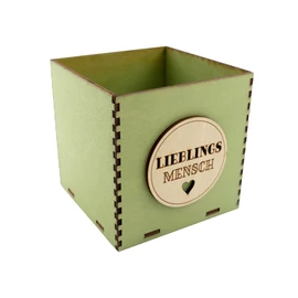 Holzbox 10 cm minze "Lieblingsmensch"