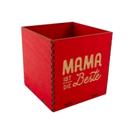 Holzbox 8 cm rot "Mama ist die Beste"