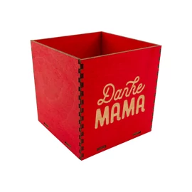 Holzbox 8 cm rot "Danke Mama"