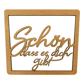 Spruchschild " Schön dass es dich gibt "