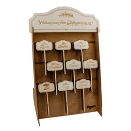Display mit Kräutersteckern