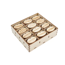 Oval Birkenholz Tafelchen Box - klein 