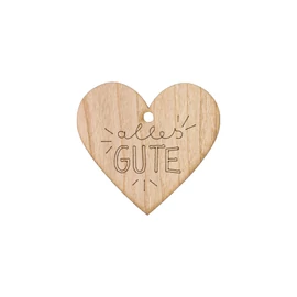 Herz aus Kirschholz "Alles Gute"