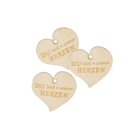 Herz mini "Du lebst in unseren Herzen"