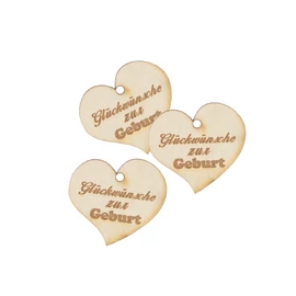 Herz mini "Glückwünsche zur Geburt"