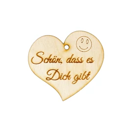 Herzanhänger "Schön, dass es dich gibt"