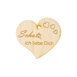 Herzanhänger "Schatz, ich liebe Dich"
