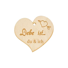 Herzanhänger "Liebe ist… du & ich"
