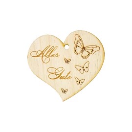 Herzanhänger "Alles Gute (Schmetterling)"