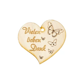 Herzanhänger "Vielen lieben Dank"