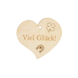 Herzanhänger "Viel Glück"