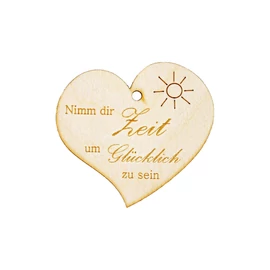 Herzanhänger "Nimm dir Zeit um glücklich zu sein"
