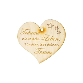 Herzanhänger "Träume nicht dein Leben, sondern lebe deinen Traum"