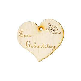 Herzanhänger "Zum Geburtstag"