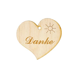 Herzanhänger "Danke (Sonne)"