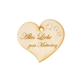 Herzanhänger "Alles Liebe zum Muttertag"