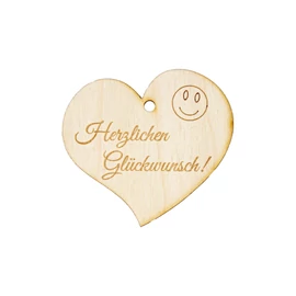 Herzanhänger "Herzlichen Glückwunsch"