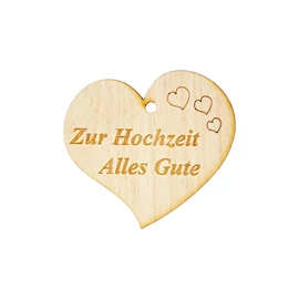 Herzanhänger "Zur Hochzeit Alles Gute"