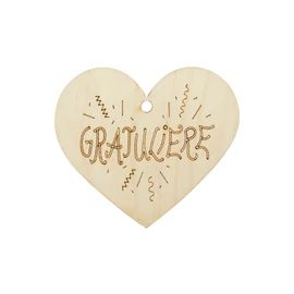 Herzanhänger "Gratuliere"