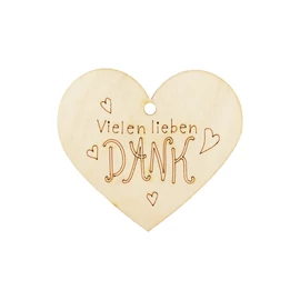 Herzanhänger "Vielen lieben Dank"