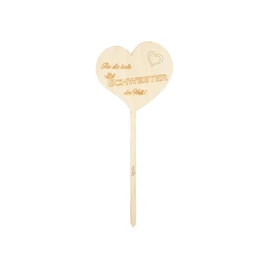 Blumenstecker Herz "Für die beste Schwester der Welt"