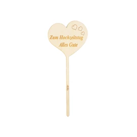 Blumenstecker Herz "Zum Hochzeitstag Alles Gute"