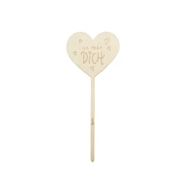 Holzstecker "Ich liebe Dich"