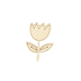 Holzfigure "Tulpe mit Blätter"