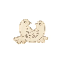 Holzfigure "Zwei Vögel"