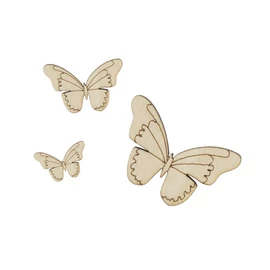 Holzfigure "Schmetterling mix"