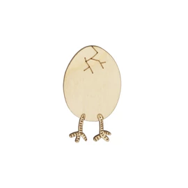 Holzfigure "Ei mit Füße"