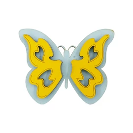 Holzfigure "Schmetterling blau 3D"