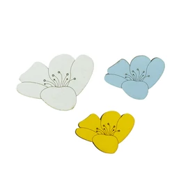 Holzfigure "Blumen mix oval"