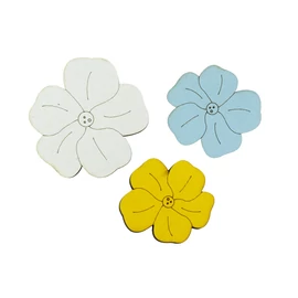 Holzfigure "Blumen mix rund"