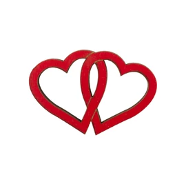 Holzfigure "Doppelherz"